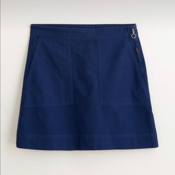 Alex Mill Twill Mini Skirt In Navy Blue - Picture 3 of 7